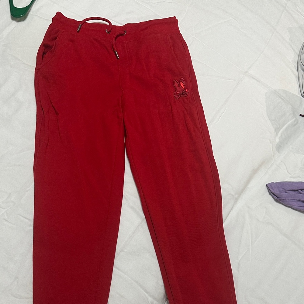 Psycho Bunny Red Kids Sweatpants